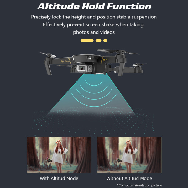 M65 RC Drone med kamera för HD 1080P FPV WIFI Altitude Hold-funktion Selfie Dro 3
