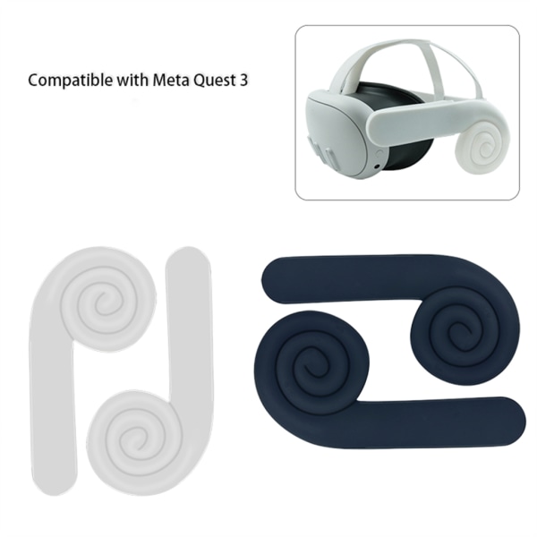Hörselkåpor i silikon för Meta Quest 3 VR-headset Förbättrad ljudlösning för Meta Quest 3 VR-tillbehör Brusreducering White