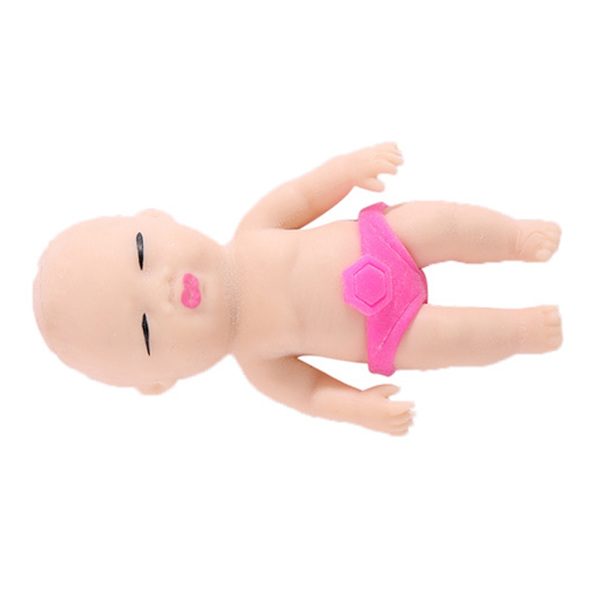 Stretchig Leksak Docka Mjuk Klämbar Leksak TPR Baby Docka Leksak Nyhet AntiStress Leksak