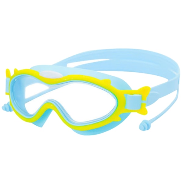 Simglasögon Inget läckage Anti-dimma UV-skydd för barn Pojkar Flickor Säker mjuk silikon Simglasögon Barn 3-16 Green yellow
