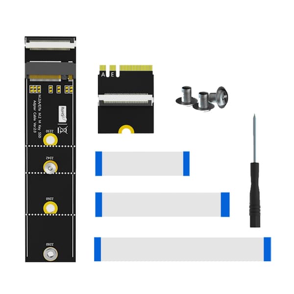 M.2 Key M -sovitin 64 Gbps nopea M.2 Key M - Key A+E -jatkokaapeli