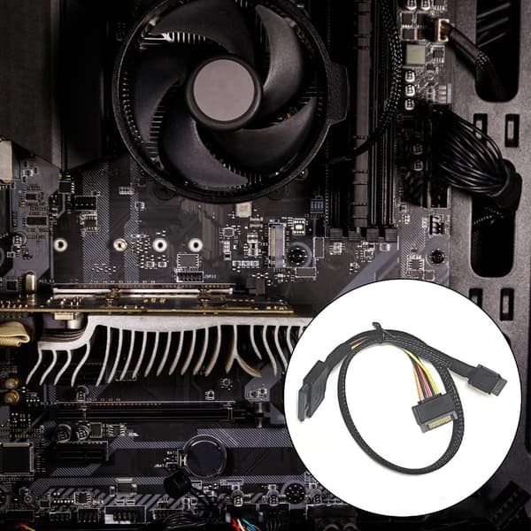 50 cm Oculink SFF8611 Han til SFF8639 Hun U3 2Mode SSD-kabel