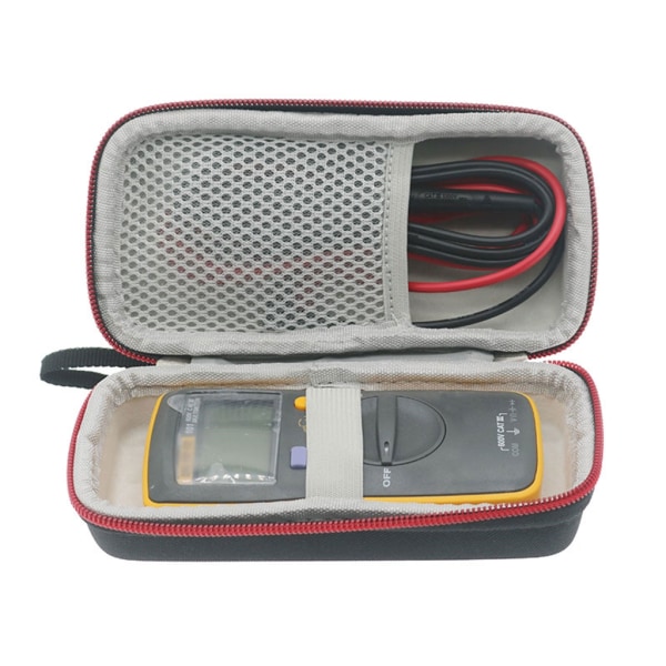 EVA Hard Case Skyddsskal för F101 F106 F107 Digital Multimeter Förvaringsväska med Mesh Pocket Multimeter Case Grey