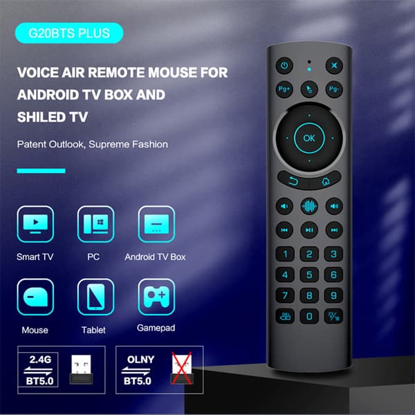 Bluetooth-kompatibel G20BTS trådløs fjernkontroll for Android TV-boks