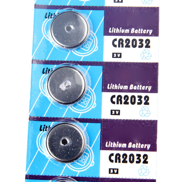 5/10 st Lithuim-cellknapp 3V CR2032 litiumbatterier för elektronisk watch LED-ljusleksaksfjärrkontrollkalkylatorer 10 pieces