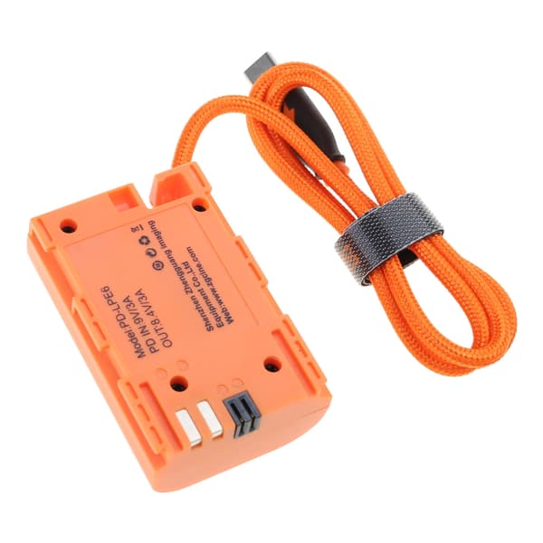 LPE6 Dummy Batteri USB C Kopplingsadapterkabel för R5 60D 80D 70D 90D 5DIV
