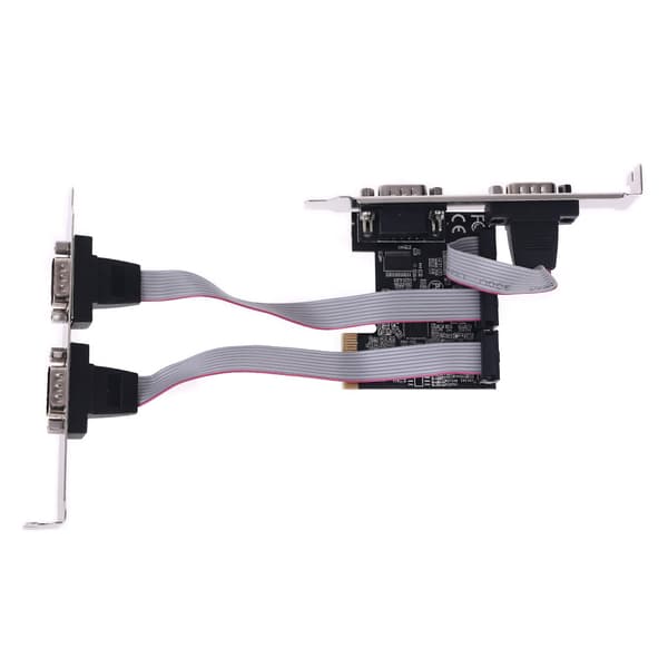 99100 Chipset PCIe 4-portar seriell tilläggskort Multi RS232 DB9 COM Expansion Riser