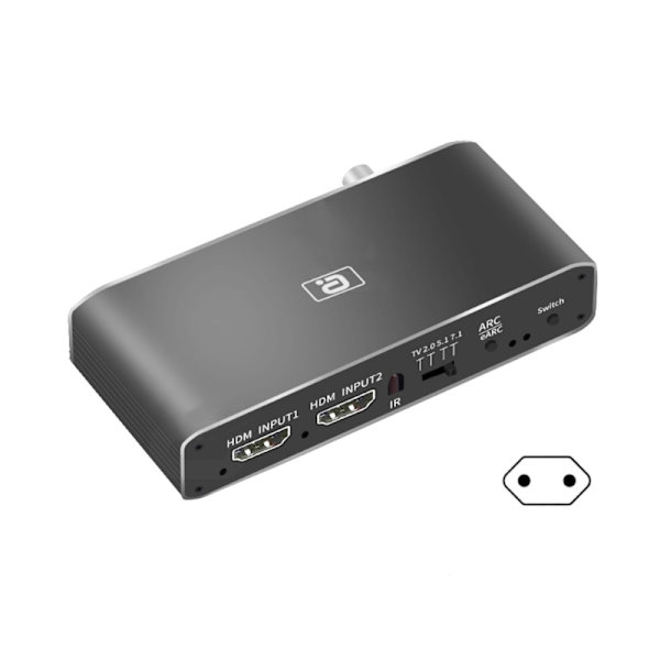 8k HDMI2.0b Ljudextraktor 2 In 1 Ut Switch eARC Splitter 7.1CH DSTHD AUX Koaxial Optisk DAC Dekodning CEC HDCP