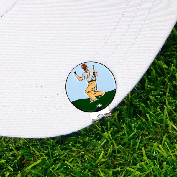 Golfbollsmarkörer för män kvinnor, avtagbar fästes enkelt på golfhatt, golfbollsmarkör med standard magnetisk hattklämma 2