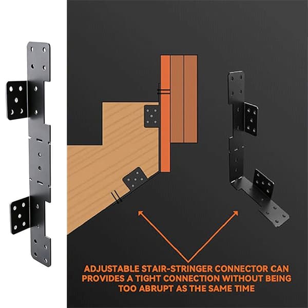 Industrielle metal trappevangerforbindere pakke med 10 til 2X12 brug