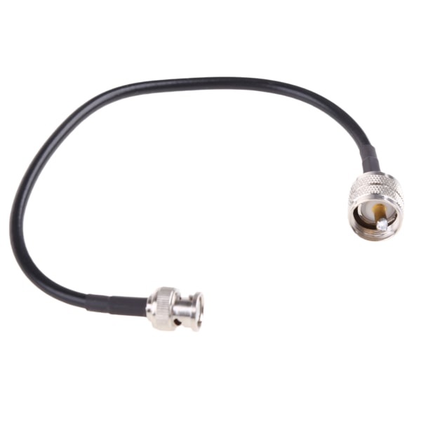 BNC hane till PL259 hane koaxialkabel UHF VHF antennkabel RG58 RF koaxial förlängningsbygeltrådar för CB skinka radio 30 cm
