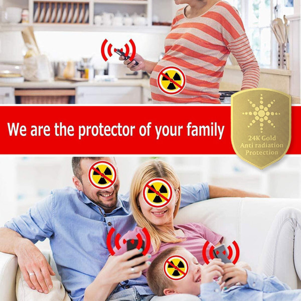 10 st Anti Strålningsskydd Shield EMF för skydd Mobil mobiltelefon Stick
