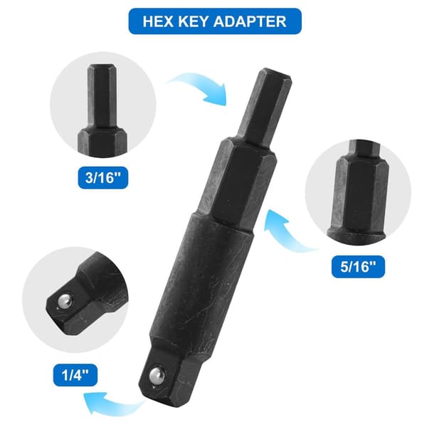 Ventilkernefjernelsesinstallationssæt Hex-adaptere til HVAC-kølesystemer