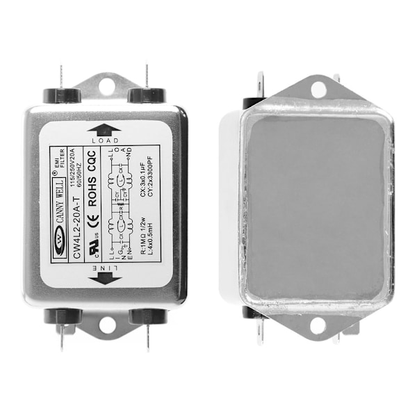 Power EMI-filter CW4L2-20A-T Monofasic Enhanced AC 220V 50/60 HZ