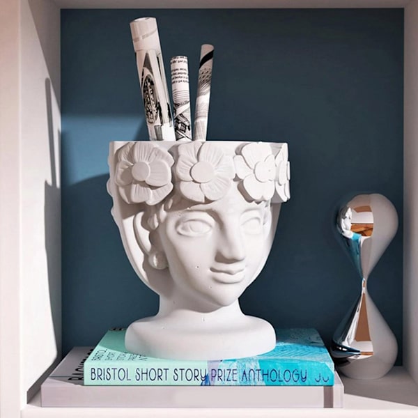 Människan för huvudet Betong Silikon Form Suckulent Blomkruka Lera Cement Molds DIY Hemmaträdgård Blomkrukor Form