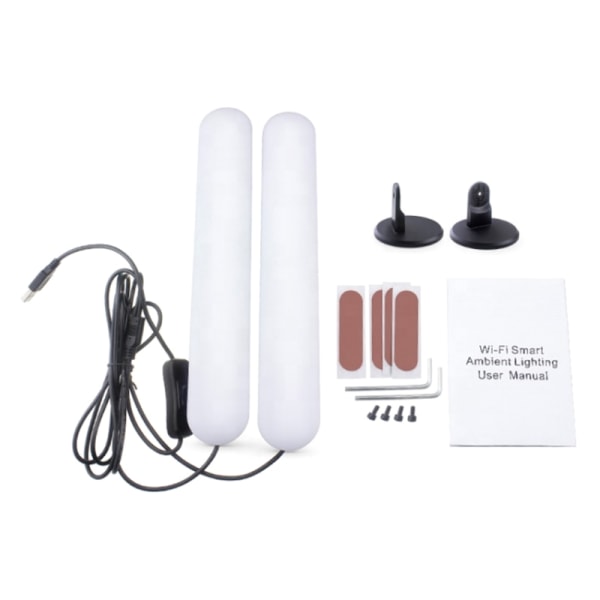 Wifi Intelligent Atmosphere Lamp Bluetooth-kompatibel för PC Gaming TV Room RGB Rumslampa LED Dimbar WiFi Hållbar