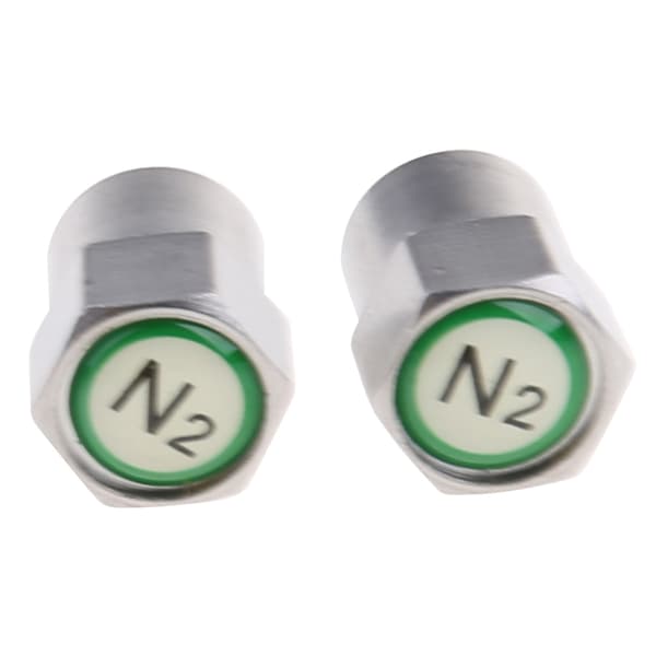 2 stk./sæt Krom Bil Auto TPMS til Ventilstamme Hætte N2 Nitrogen Dæk Indsats Dæksel