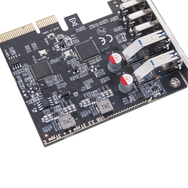 USB-expansionskort med 5 portar typ A och typ C som stöder flera