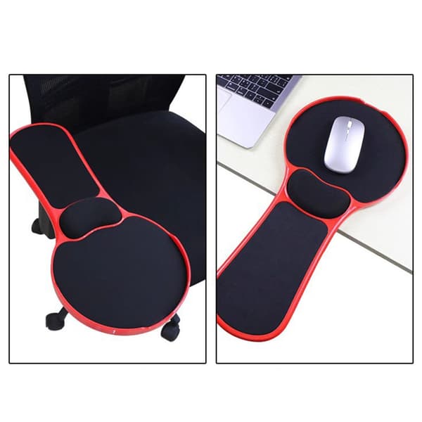 Ergonomisk Stol Arm Musematte Med 180° Rotasjon Håndleddsstøtte Sklisikker Design Red