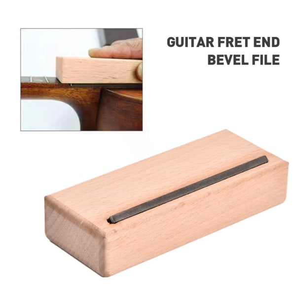 Guitar Fret End Fasad fil Luthier Lönn Trä Dual Edge 45 graders Gitarr Fret Polering Fil Musikinstrument Verktyg