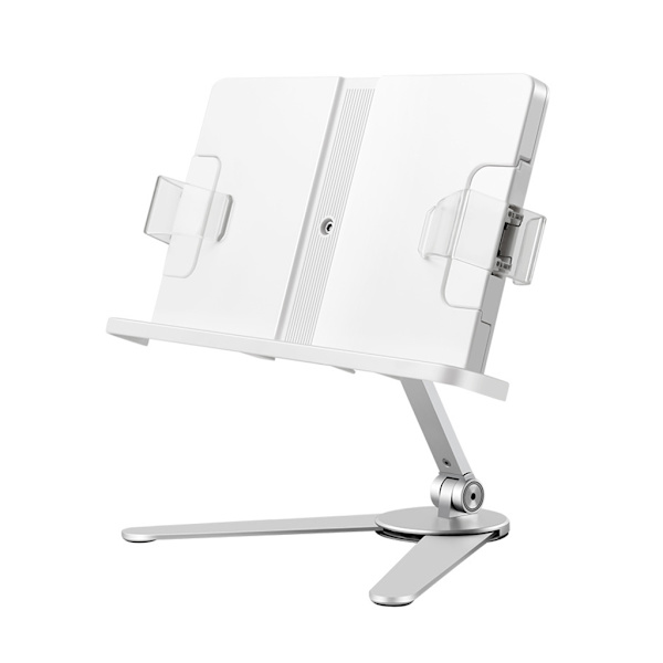 Justerbar Höjd och Vinkel Ergonomisk Bokhållare Läsställ för Stora Tunga Böcker Studier Aluminiumlegering