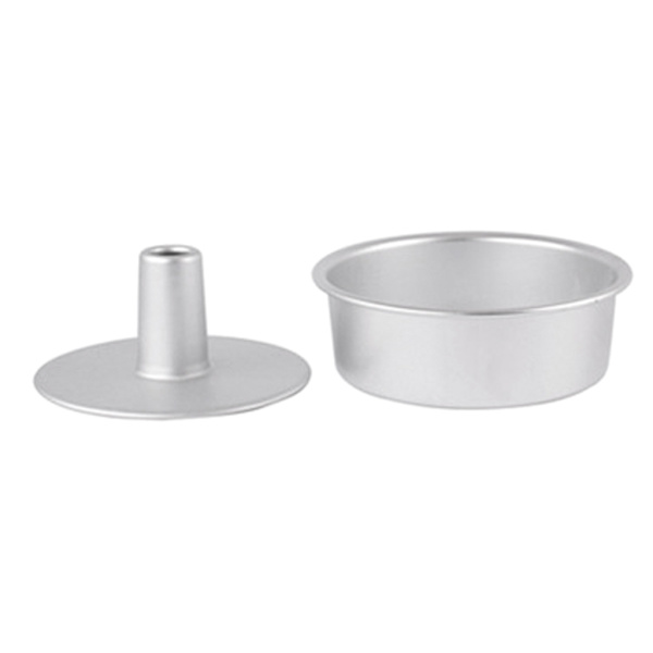 9 tommer Aluminiumslegering Svampekageform Hul Skorstensform Aftagelig Bund Bageform Bageplade Kageform DIY Bagning