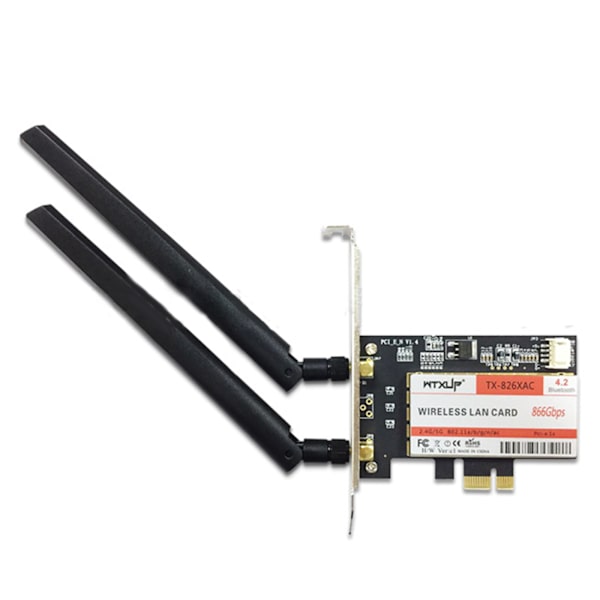 8265 802.11AC 867Mbps Desktop PCi-e Wi-Fi Adapter PCI för Express + WiFi Antenn för Intel 8265ac BT 4.2 Stöd MU-MIMO
