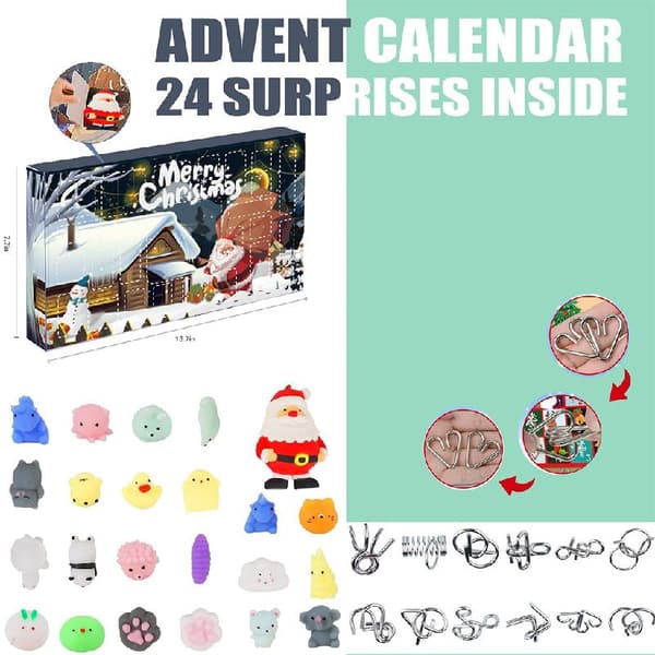 Jul Adventskalender Leksak Presentförpackning Julleksaker för barn närvarande null - B