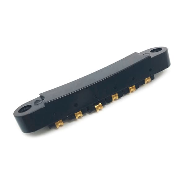 6 Strings Guitar Roller Sadel Bridge Tune-O-Matic Bridge elektrisk gitarr Roller Bridge med dubbar ersättningsdel Silver