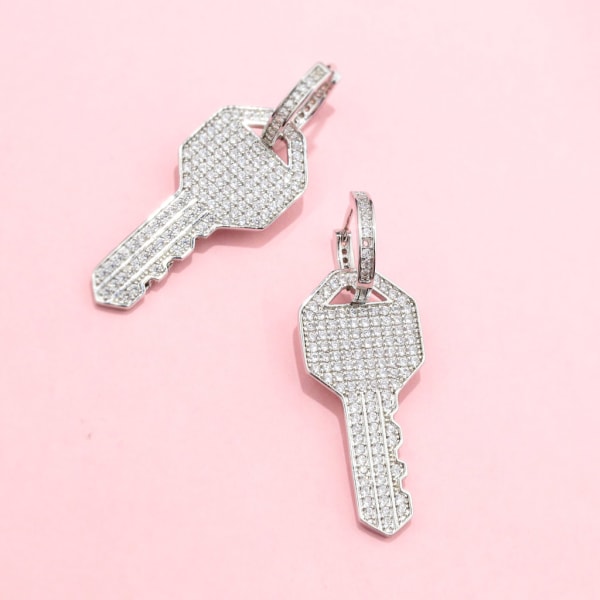Trendig etnisk stil Pins Örhänge Kvinnor Minimalistisk för Rhinestone för nyckelörhängen Stud Kvinnligt Mode Par Smycken Pre