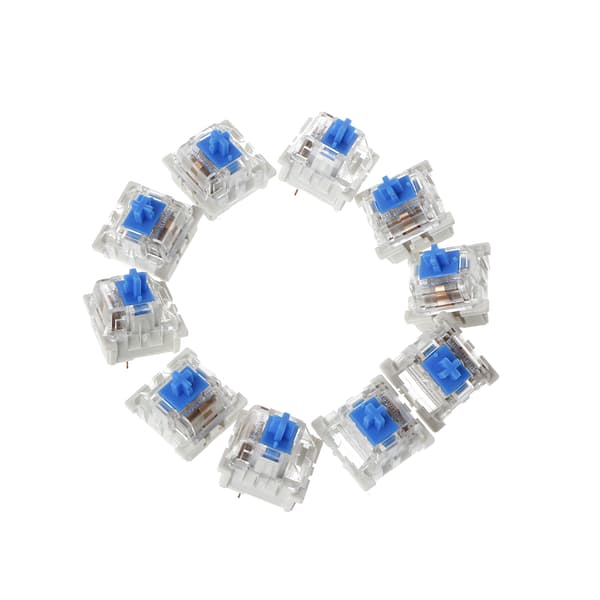 10 stk. blå brytere for Cherry MX Clone Gateron MX brytertester mekanisk