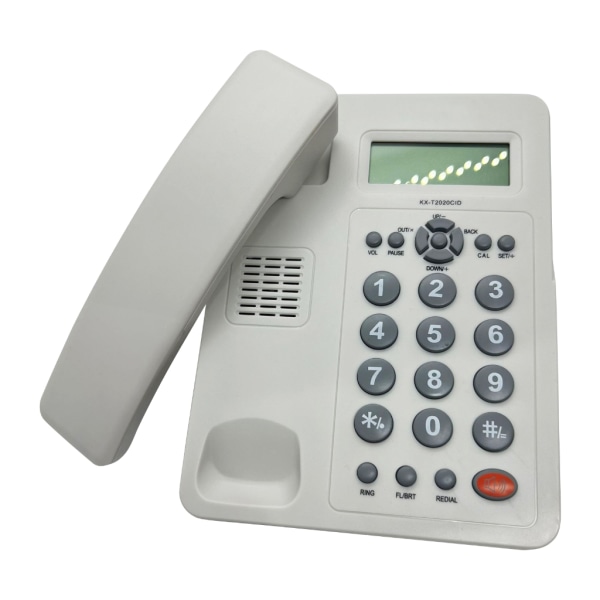Fasta telefoner med sladd för hemmahotellkontorsbord Sladdtelefon med skärm Justerbar volymkalkylatorfunktion Black