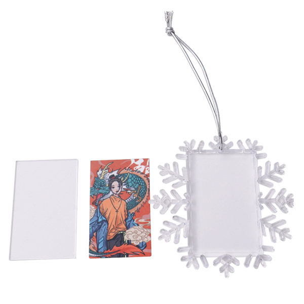 Sublimation Blank Pendant Värmeöverföring med rep för Holiday DIY-hängen 1