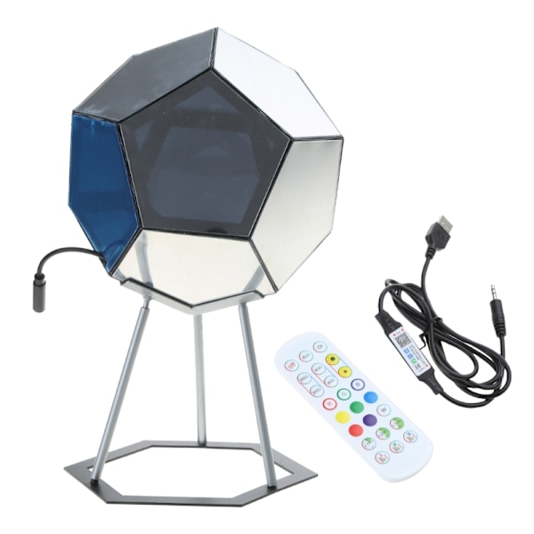 Fargerik Geometrisk Dodekaeder Gaming Lampe for Soverom Kule LED Bordlamper med 7 Farger USB Lading Dekorativ Lampe