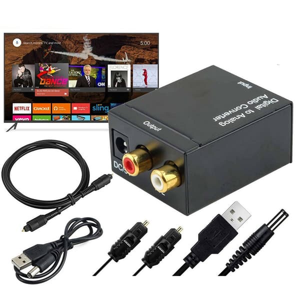 Optisk Fiber Toslink Koaksial Signal til RCA R/L Audio Dekoder Enkel å Bruke