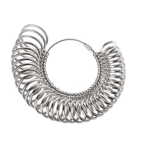Ny Standard Smykkeværktøj Størrelse Fingerring Måler Metal Måleinstrument