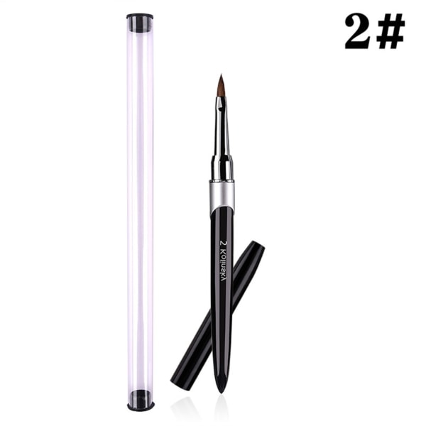 Nagel Akryl Pensel Sable Akryl Pensel UV Gel Carving Pen Borste Flytande Pulver DIY Nail Drawing Nail Art Borstar 10