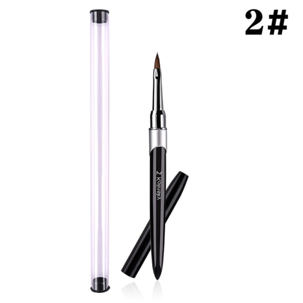 Nagel Akryl Pensel Sable Akryl Pensel UV Gel Carving Pen Borste Flytande Pulver DIY Nail Drawing Nail Art Borstar 2