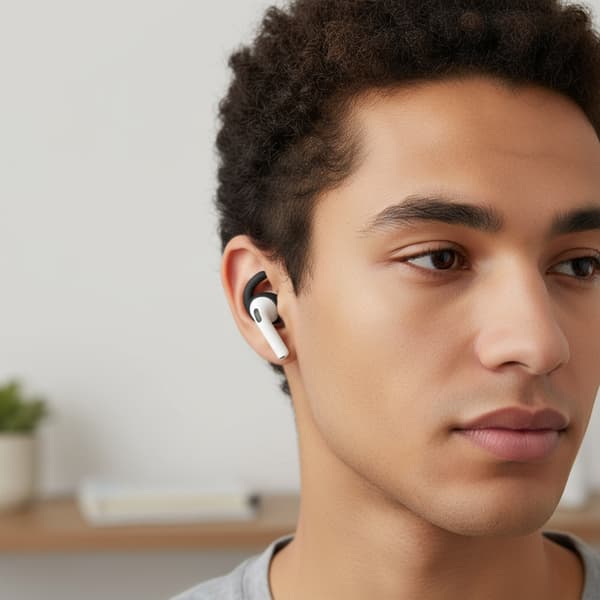 Ørepropper til 4 øretelefoner, udskiftningspropper, ørehætter, ørepropper Black 1 pair