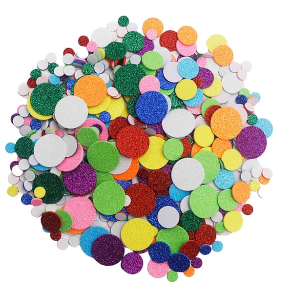 160 kpl Liimapyörylätarra Glitter-tarra Vaahtomuovinen pyöreä tarra