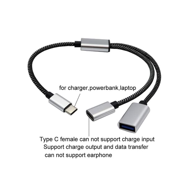 USB C Forlenger USB Utvidelseshubber Data Lading Splitter for Diverse Enheter