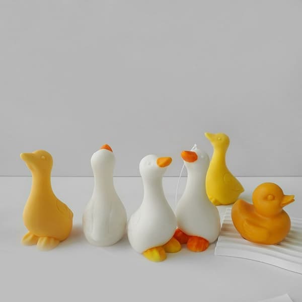 3D Anka Silikonform Söt Tecknad Djur Ljusform DIY Aromaterapi Gips