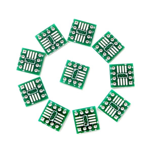 10 stk SOP8 SSOP8 TSSOP8 til DIP8 adapteromformer PCB-kort