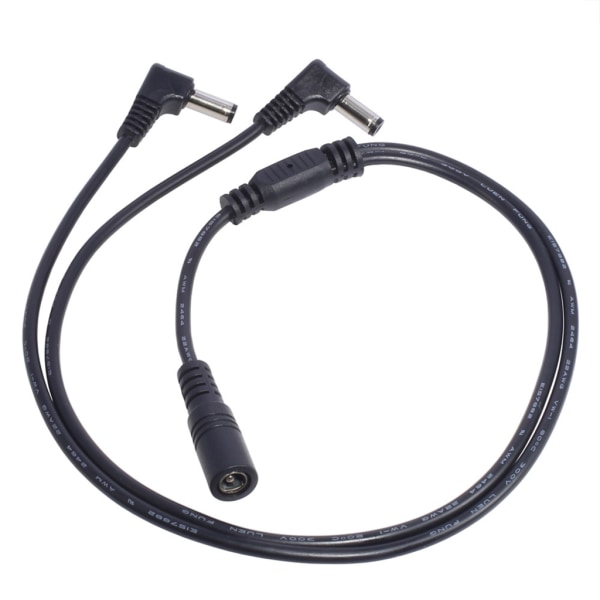 Power 1 hona till 2 vinklad hanvägsdelare Adapter Anslutning Pluggkabel 5,5 mmx2,1 mm 12V För CCTV-kamera LED-remsa