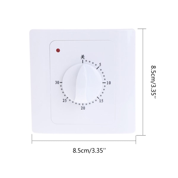 Tidsomkopplare Ljusbrytare Nedräkning Timerbrytare 220V Digital timerkontrollbrytare Mekanisk timeromkopplare 30 minuter
