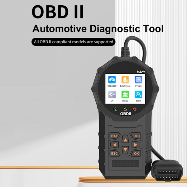 OBDII Scanner Diagnostiskt Verktyg Motor Felkodsläsare Beredskap