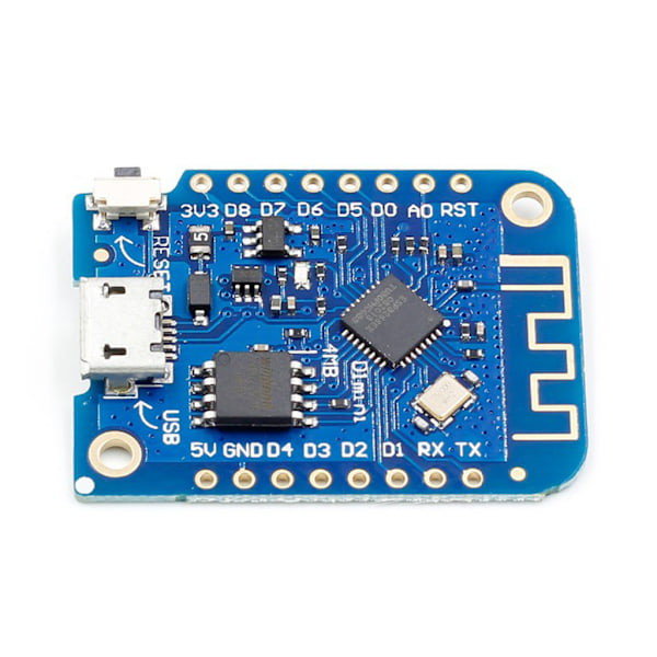 WeMos- D1-Mini V3.0 NodeMcu 4MB byte WIFI Internet Of Things Development Board Baserat ESP8266 för Arduino- Nodemcu Micro