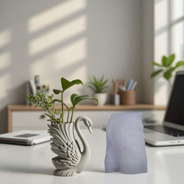 Silikoneform glat til lysbeholder blomsterpotte opbevaringsboksform