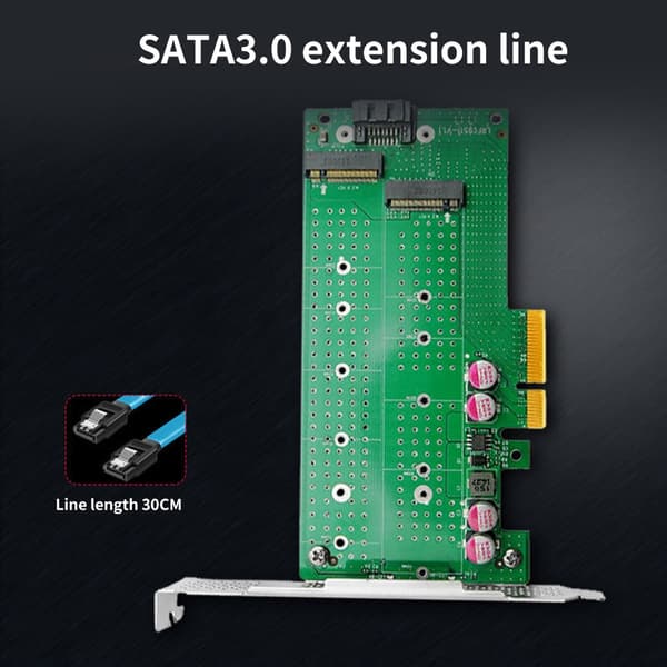 Høyhastighetskoblinger PCIe4.0x4 til M.2 NVMe og NGFF SSD Adapterkort