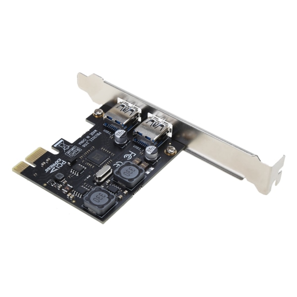 2 Port USB 3.0 PCI-E expansionskort Extern PCIe X1 till USB 3.0 Controller Card Adapter för stationär PC NEC720202, VL805 NEC720202